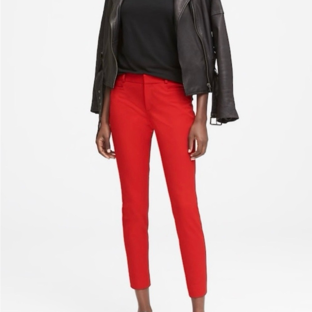 Banana Republic Red Pants with Black Label